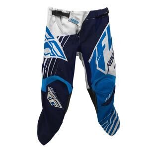 Fly Racing Kinetic  Vector Race Pants Sz 28 S Blue Motocross BMX MTB Dirt Bike